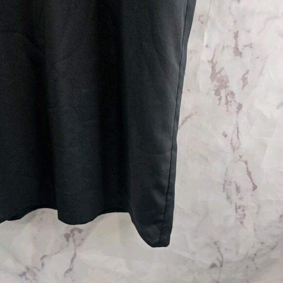 Avec Les Filles Dress Womens Large Black Lace Circle Front Zip V Mini Shift - Picture 4 of 12